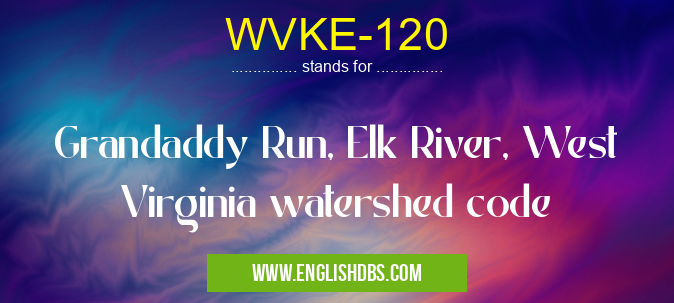 WVKE-120 means Grandaddy Run, Elk River, West Virginia watershed code WVKE-120