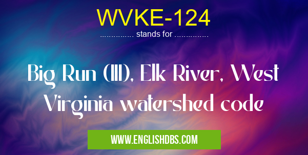 WVKE-124 means Big Run (III), Elk River, West Virginia watershed code WVKE-124