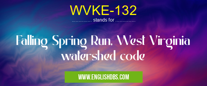 WVKE-132 means Falling Spring Run, West Virginia watershed code WVKE-132