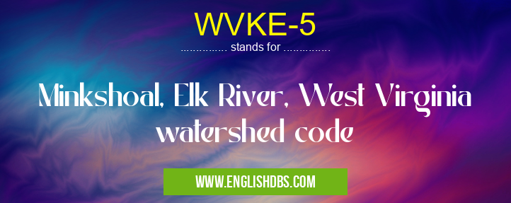 WVKE-5 means Minkshoal, Elk River, West Virginia watershed code WVKE-5
