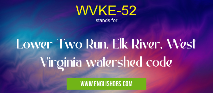 WVKE-52 means Lower Two Run, Elk River, West Virginia watershed code WVKE-52