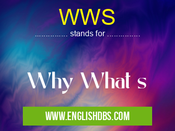 WWS means Why What s WWS