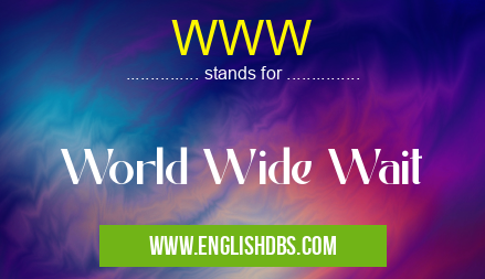WWW means World Wide Wait WWW