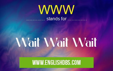 WWW means Wait Wait Wait WWW