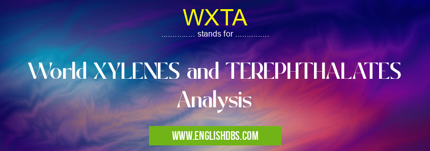 WXTA means World XYLENES and TEREPHTHALATES Analysis WXTA