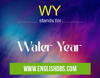WY means Water Year WY