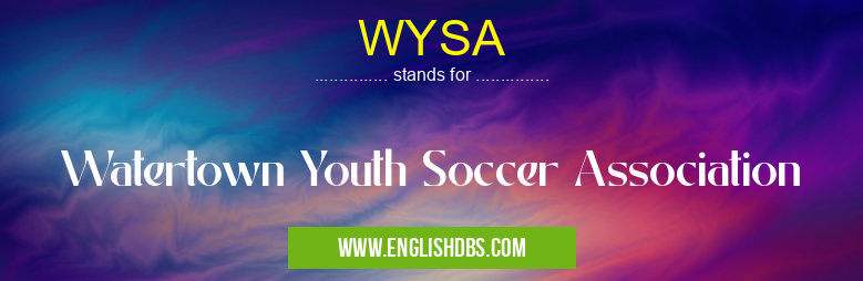 WYSA means Watertown Youth Soccer Association WYSA