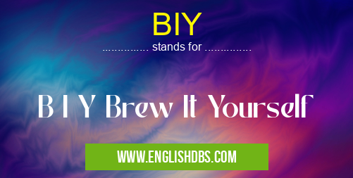 BIY means B I Y Brew It Yourself BIY