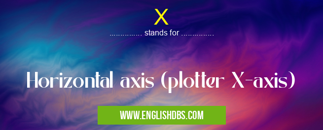 X means Horizontal axis (plotter X-axis) X
