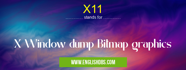 X11 means X Window dump Bitmap graphics X11