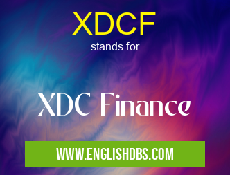 XDCF means XDC Finance XDCF