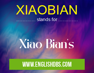 XIAOBIAN means Xiao Bian's XIAOBIAN