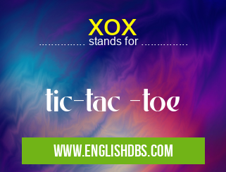 xox means tic-tac -toe xox
