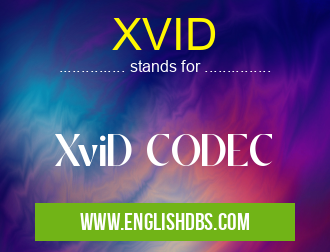XVID means XviD CODEC XVID