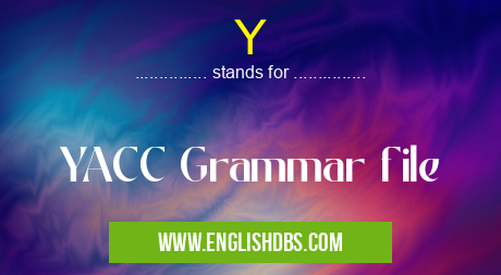 Y means YACC Grammar file Y