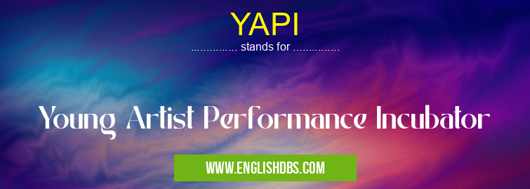 YAPI means Young Artist Performance Incubator YAPI