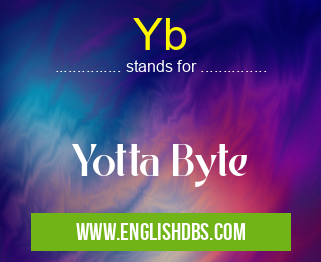 Yb means Yotta Byte Yb