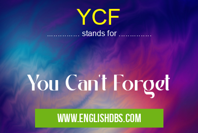 YCF means You Can't Forget YCF