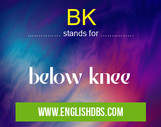BK means below knee BK