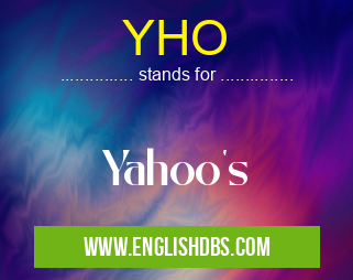 YHO means Yahoo's YHO