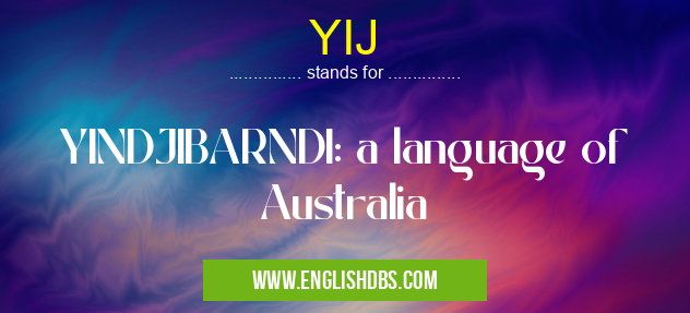 YIJ means YINDJIBARNDI: a language of Australia YIJ