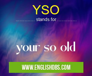 YSO means your so old YSO