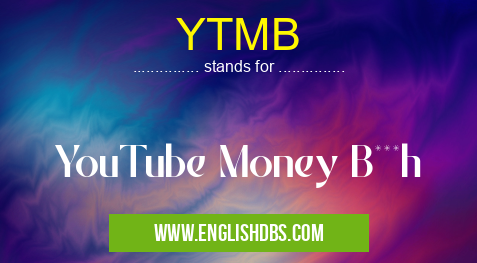 YTMB means YouTube Money B***h YTMB
