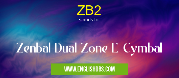 ZB2 means Zenbal Dual Zone E-Cymbal ZB2