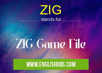 ZIG means ZIG Game File ZIG