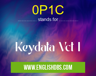 0P1C means Keydata Vct I 0P1C