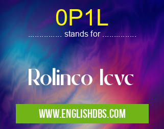0P1L means Rolinco Icvc 0P1L