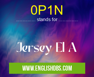 0P1N means Jersey El A 0P1N