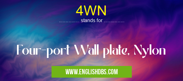 4WN means Four-port Wall plate, Nylon 4WN