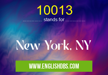 10013 means New York, NY 10013
