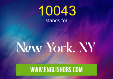 10043 means New York, NY 10043