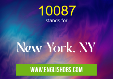10087 means New York, NY 10087