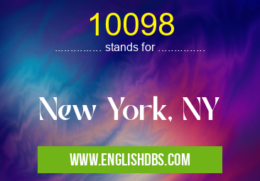10098 means New York, NY 10098