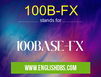 100B-FX means 100BASE-FX 100B-FX