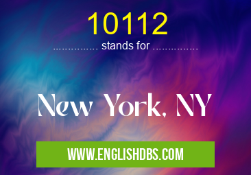 10112 means New York, NY 10112