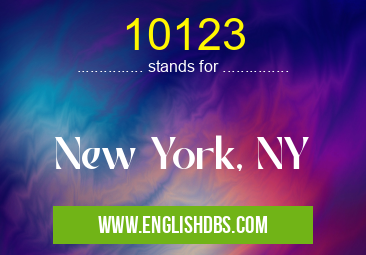 10123 means New York, NY 10123