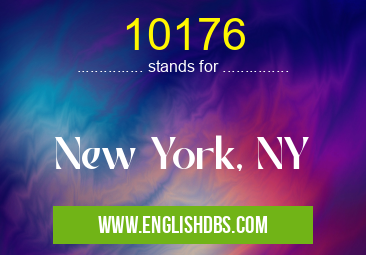 10176 means New York, NY 10176