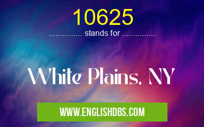 10625 means White Plains, NY 10625