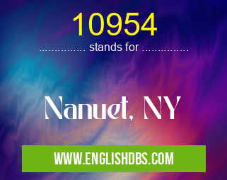 10954 means Nanuet, NY 10954