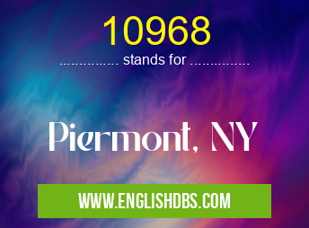 10968 means Piermont, NY 10968