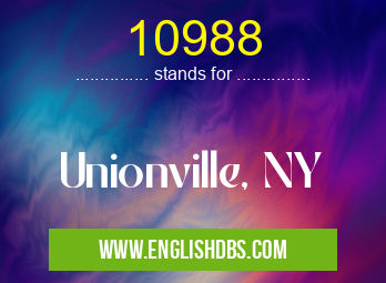 10988 means Unionville, NY 10988