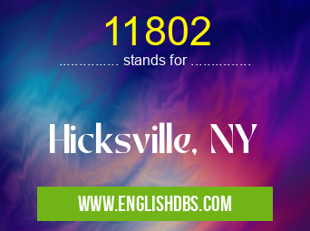 11802 means Hicksville, NY 11802