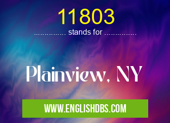 11803 means Plainview, NY 11803