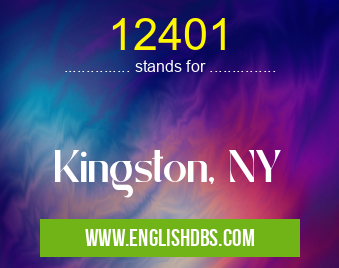 12401 means Kingston, NY 12401