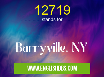 12719 means Barryville, NY 12719