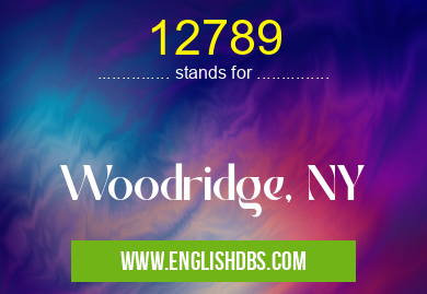 12789 means Woodridge, NY 12789